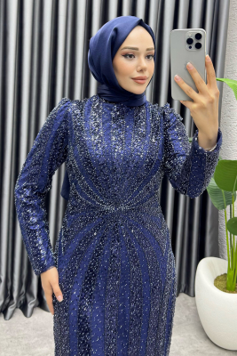 Afitap Tasarım Kalem Abiye 8038 Lacivert - YGS (1)