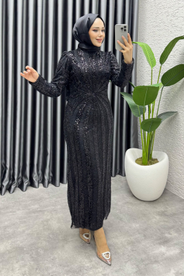 Afitap Tasarım Kalem Abiye 8038 Siyah - YGS