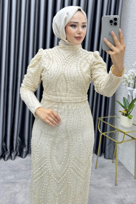 Ayliz Tasarım Kalem Abiye 6650 Krem - YGS (1)