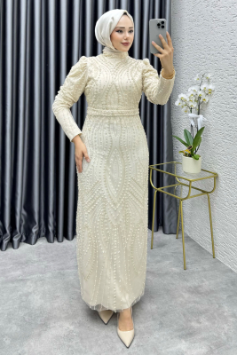 Ayliz Tasarım Kalem Abiye 6650 Krem - YGS