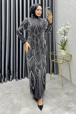 Ayliz Tasarım Kalem Abiye 6650 Siyah & Gümüş - YGS