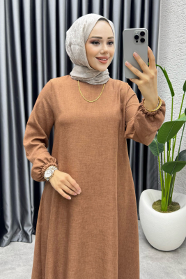 Afra Keten İkili Takım 1983 Kahve - FON (1)