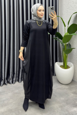 Deri Lak Elbise 1006 Siyah - UZ