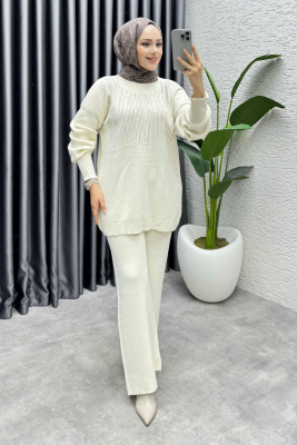 Elissa Taşlı Triko Takım 1109 Taş - MT