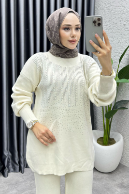 Elissa Taşlı Triko Takım 1109 Taş - MT (1)