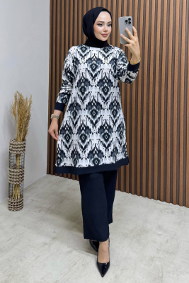  Etnik Desen Bürümcük Takım 4000 Siyah - BO