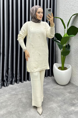 Eylül Taş Detaylı Triko Takım 1208 Taş - MT