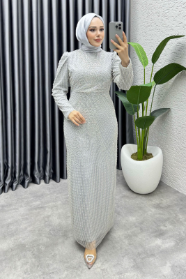 Feray Tasarım Kalem Abiye 8037 Gümüş - YGS