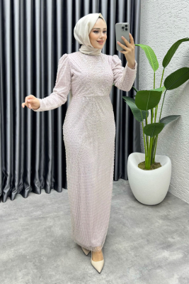 Feray Tasarım Kalem Abiye 8037 Pudra - YGS