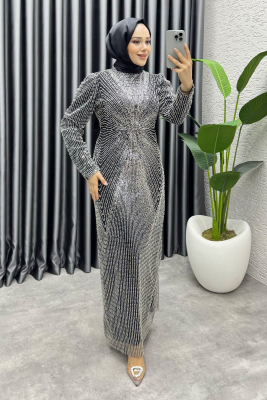 Feray Tasarım Kalem Abiye 8037 Siyah&Gümüş - YGS