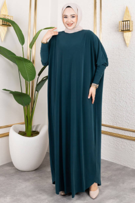 Giy Çık Salaş Sandy Elbise 1004 Zümrüt - Kalemen (1)