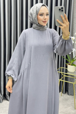 Hafsa İthal Aerobin Elbise 4003 Gri - YVZ (1)