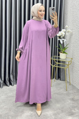 Hafsa İthal Aerobin Elbise 4003 Lila - YVZ