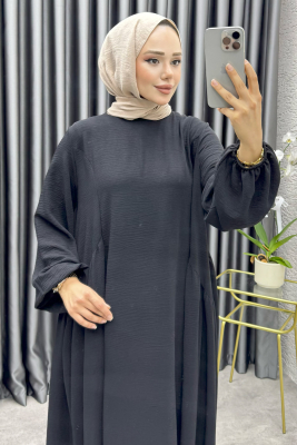 Hafsa İthal Aerobin Elbise 4003 Siyah - YVZ (1)