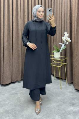 Kapşonlu Aerobin Spor Takım 1995 Siyah - FON