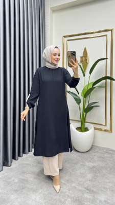 Kolu Pat Detaylı Aerobin Takım 1989 Siyah - FON (1)