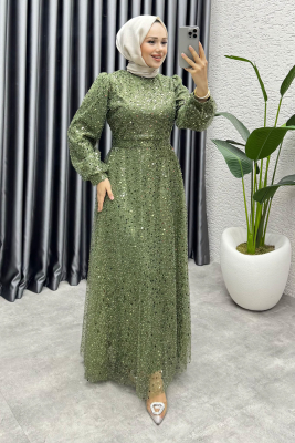 Maral Pullu Abiye 6653 Haki - YGS