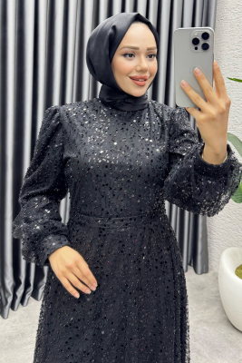 Maral Pullu Abiye 6653 Siyah - YGS (1)