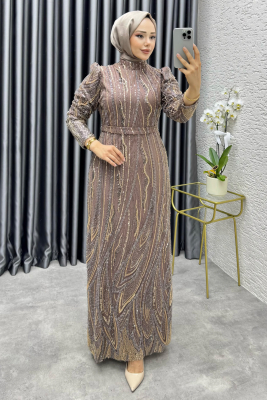 Maria Işıltılı Kalem Abiye 6644 Pudra Vizyon - YGS