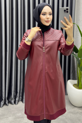 Nehir Kapitone Deri Kap 9010 Bordo - S (1)