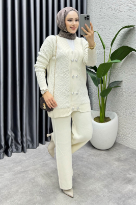 Nihal Simli Triko Takım 1321 Taş - MT