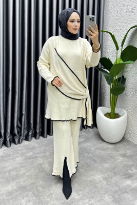 Nil Şal Detay Triko Takım 1206 Taş - MT