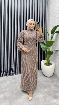 Nora Taşlı Kalem Abiye 8014 Pudra Vizyon - YGS