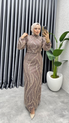 Nora Taşlı Kalem Abiye 8014 Pudra Vizyon - YGS (1)