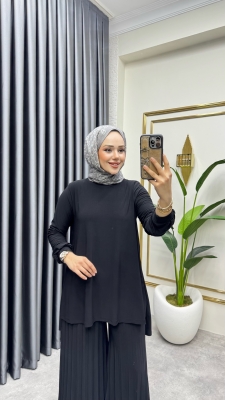 Pantolonu Piliseli Berilyum Takım 5033 Siyah - AF (1)