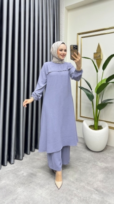 Pat Detaylı Aerobin İkili Takım 1990 Gri - FON