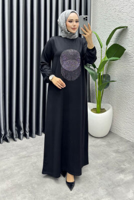 Sarnıç Elbise 3443 Siyah - UZ