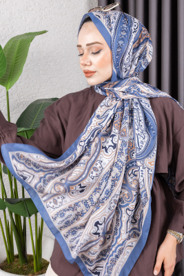 Sepya Soft Pamuklu Şal 7001 İndigo - TIN (1)