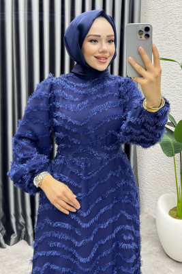 Sera Püsküllü Elbise 1001 Laci - YGS (1)