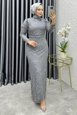 Defne Kalem Abiye 6649 Gri - YGS