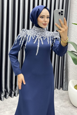 Sofia Pul Detaylı Abiye Elbise 6652 Laci - YGS (1)