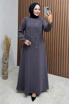  Taş Detay Medine Ferace 2263 Antrasit - END