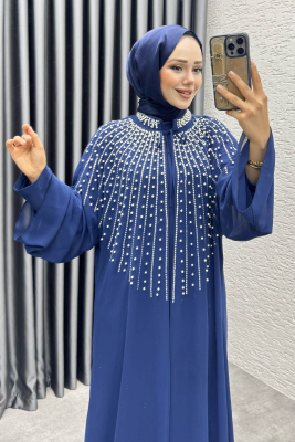 Taş Detaylı Pelerinli Elbise 6634 Laci - YGS (1)