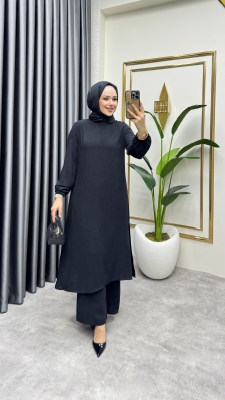 Yandan Yırtmaçlı Aerobin Takım 1988 Siyah - FON (1)